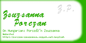 zsuzsanna porczan business card